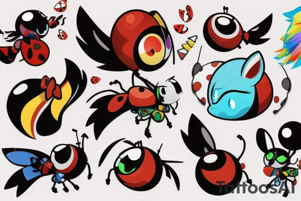 overwatch ladybug rainbowdash cutie mark tattoo idea