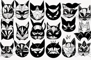 Devil with cat face tattoo idea