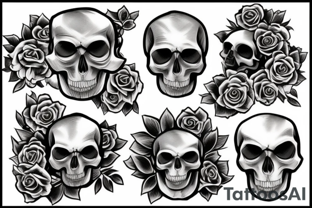 stoic, skull, death is inevitable tattoo idea