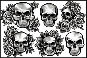 stoic, skull, death is inevitable tattoo idea