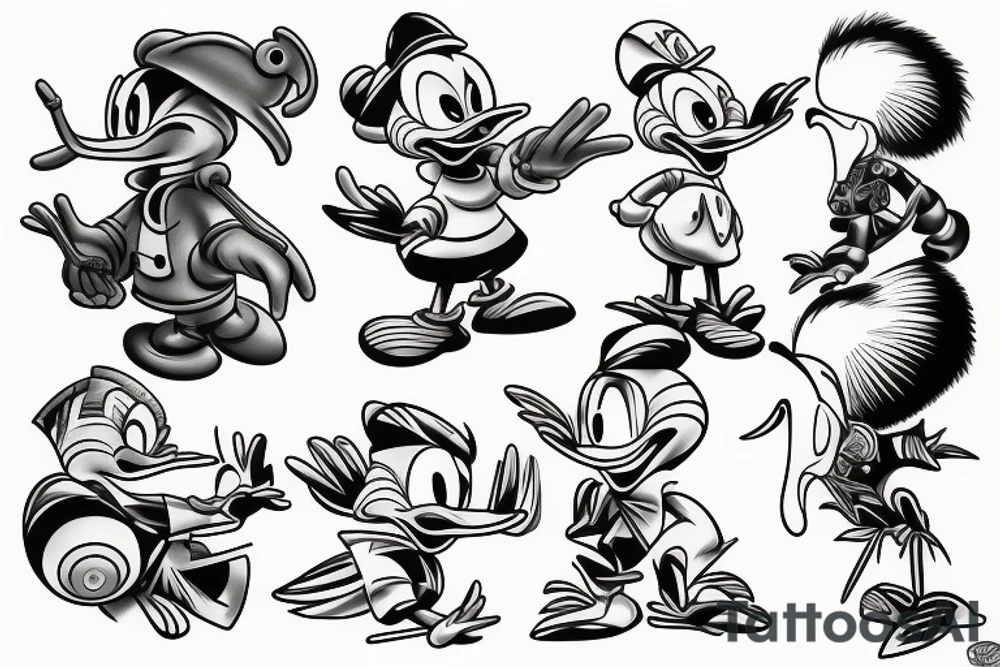 donald duck tattoo idea