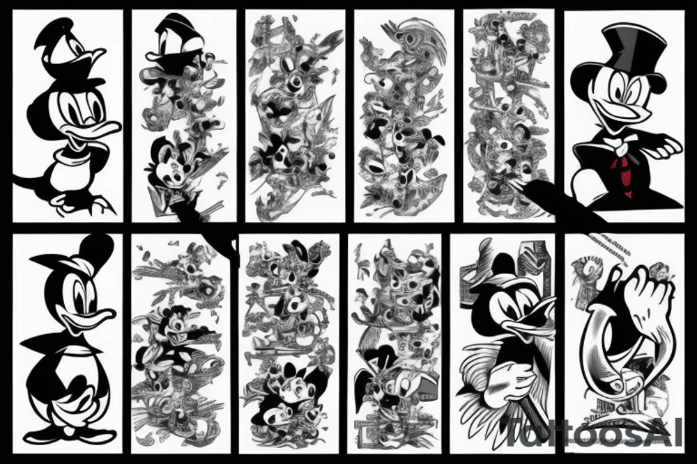 donald duck tattoo idea