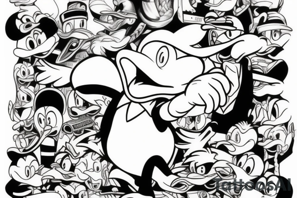 donald duck tattoo idea
