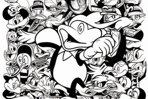donald duck tattoo idea