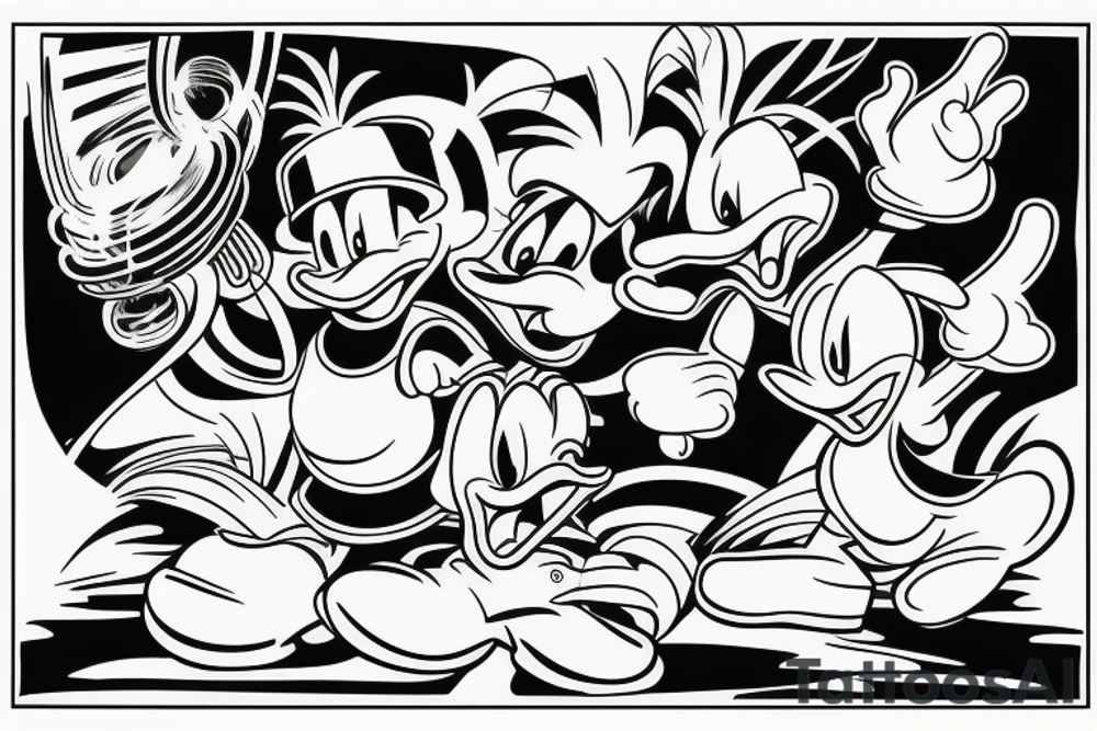 donald duck tattoo idea