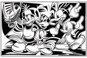 donald duck tattoo idea
