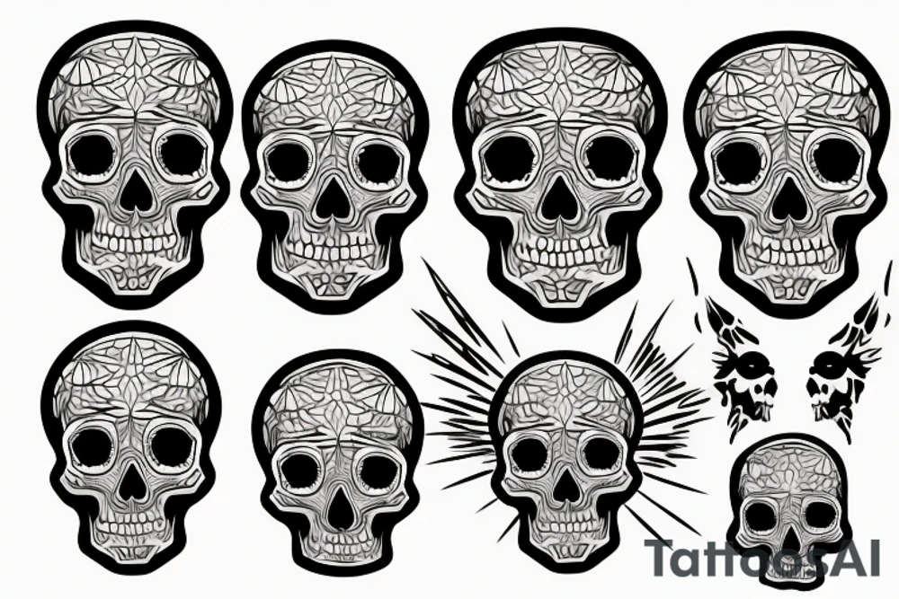 A skull and a PC tattoo idea