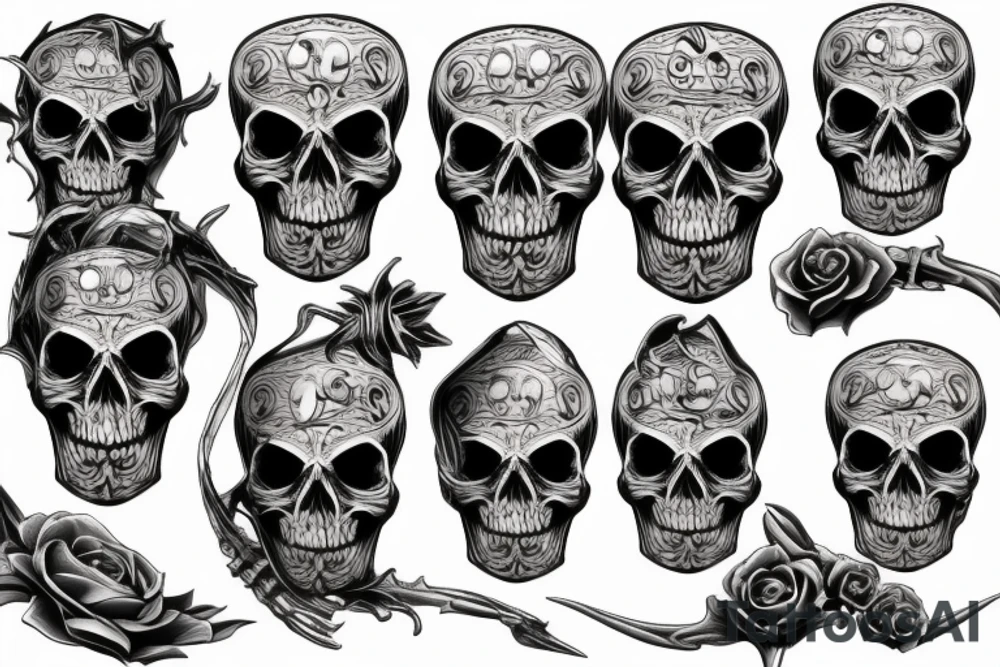 A skull tattoo idea