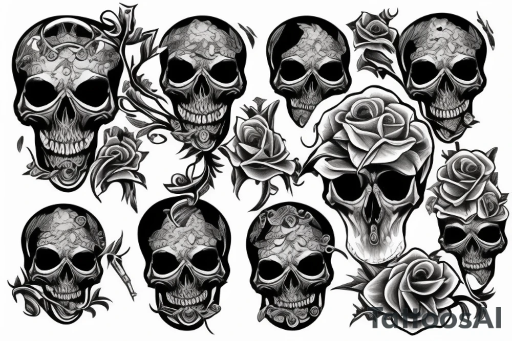 A skull tattoo idea