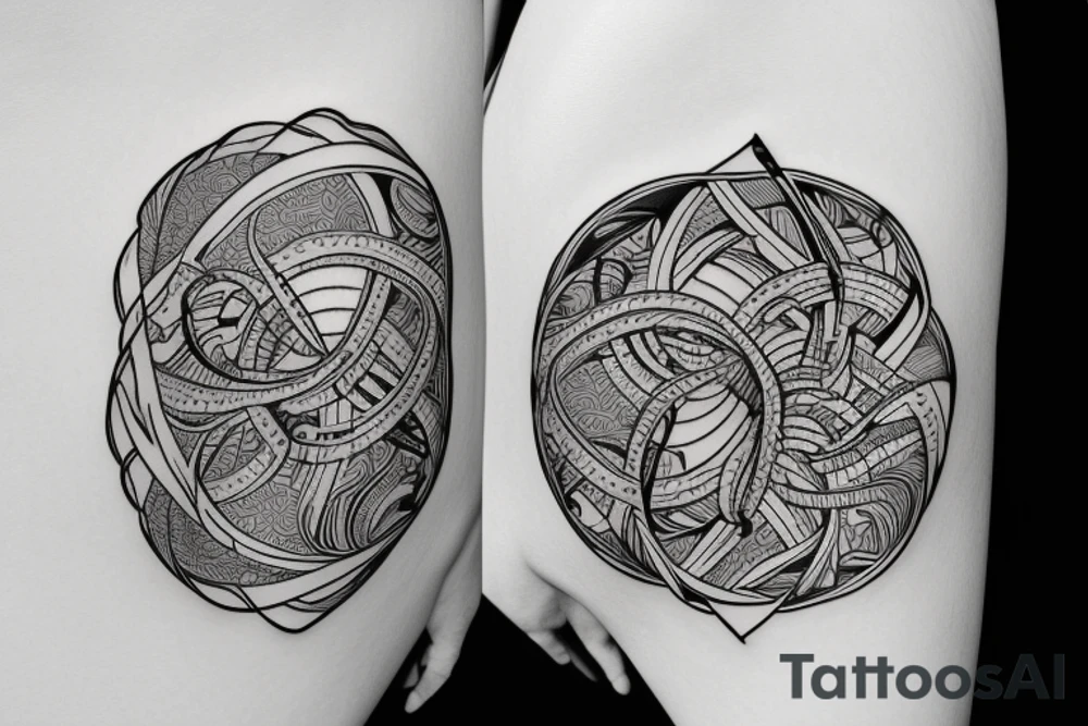 Love to travel and listening to music tattoo idea