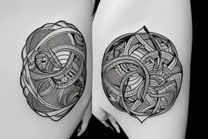Love to travel and listening to music tattoo idea