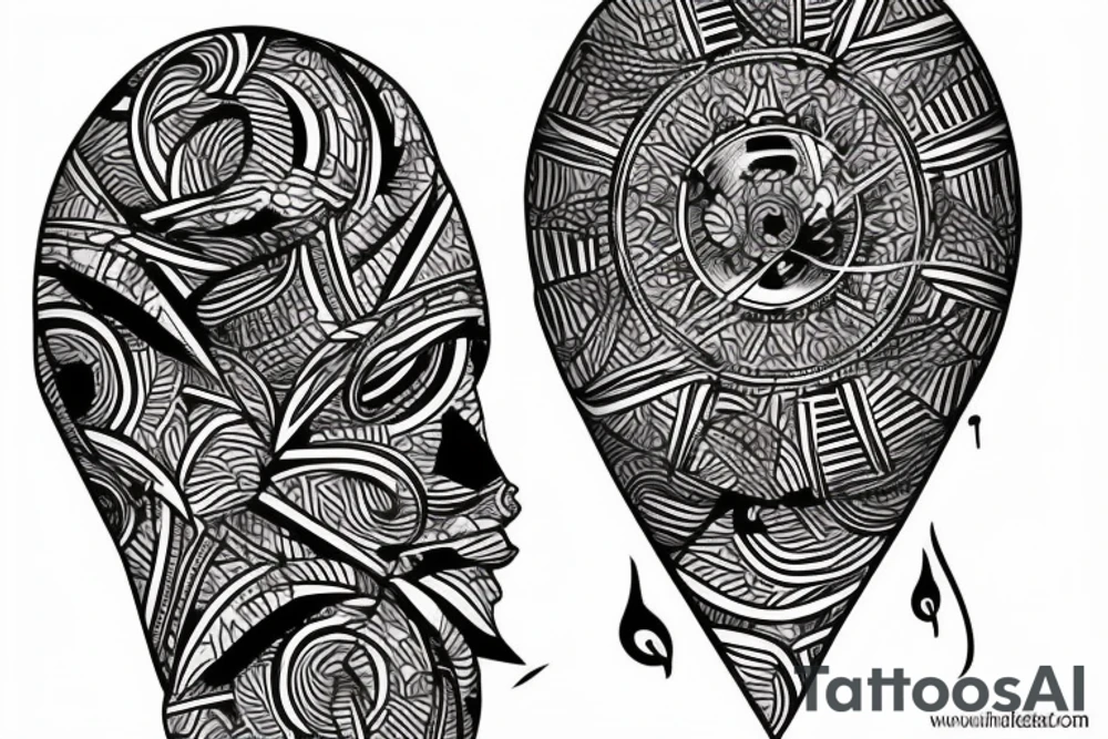 Travel to Africa and listen to music tattoo idea