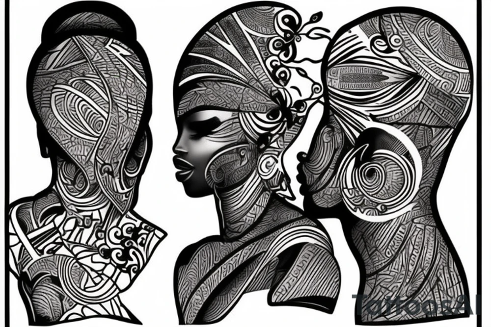 Travel to Africa and listen to music tattoo idea
