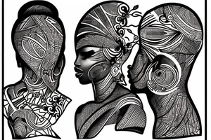 Travel to Africa and listen to music tattoo idea