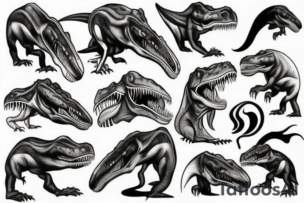 tyrannosaurus tattoo idea