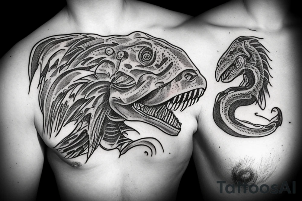 tyrannosaurus tattoo idea