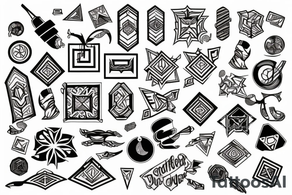 Ups and downs of life tattoo idea