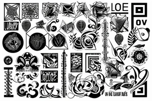 Ups and downs of life tattoo idea