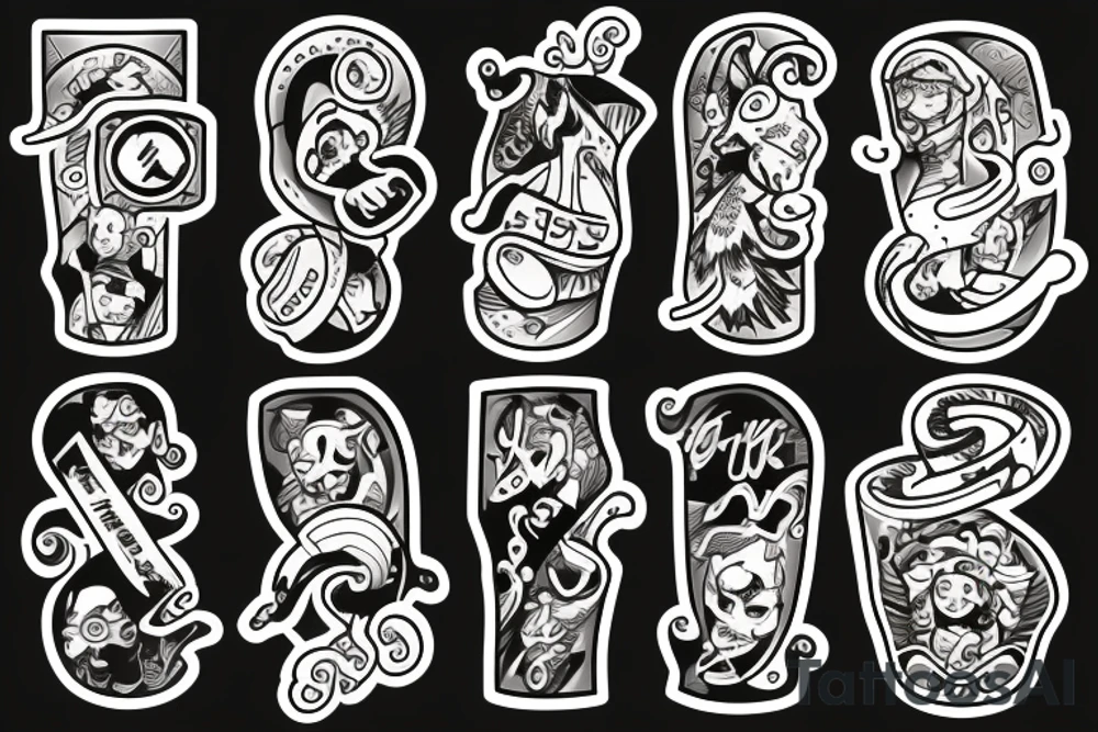 Ups and downs of life tattoo idea