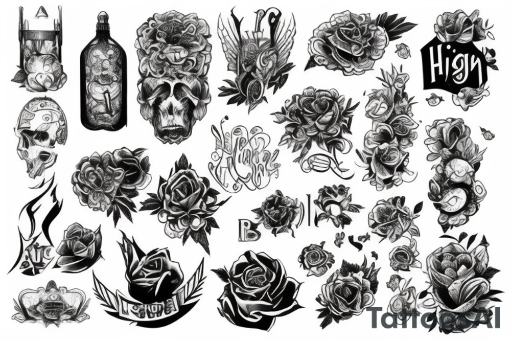 High and low tattoo idea