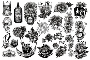 High and low tattoo idea