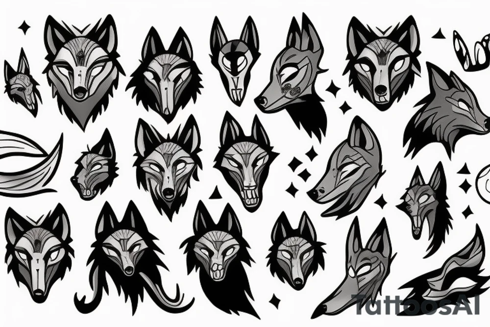 Kindred lol wolf tattoo idea