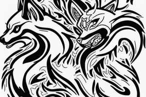 Kindred lol wolf tattoo idea