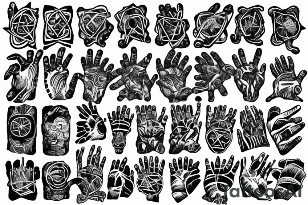 Leading Lines on the Hand tattoo idea