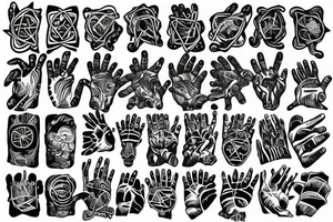 Leading Lines on the Hand tattoo idea