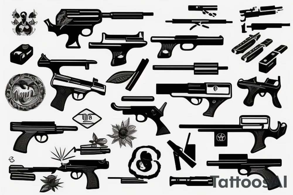 guns tattoo idea