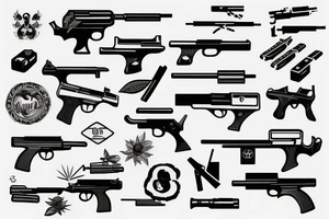 guns tattoo idea
