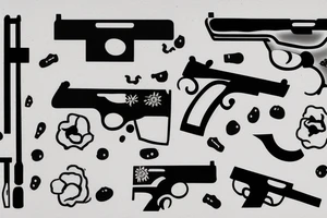 guns tattoo idea