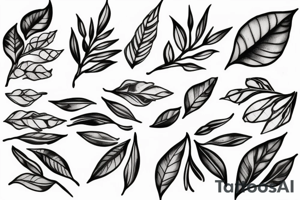 olive and leaf tattoo idea