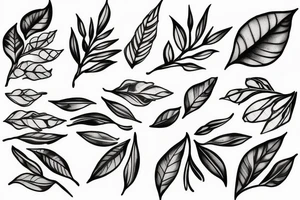olive and leaf tattoo idea