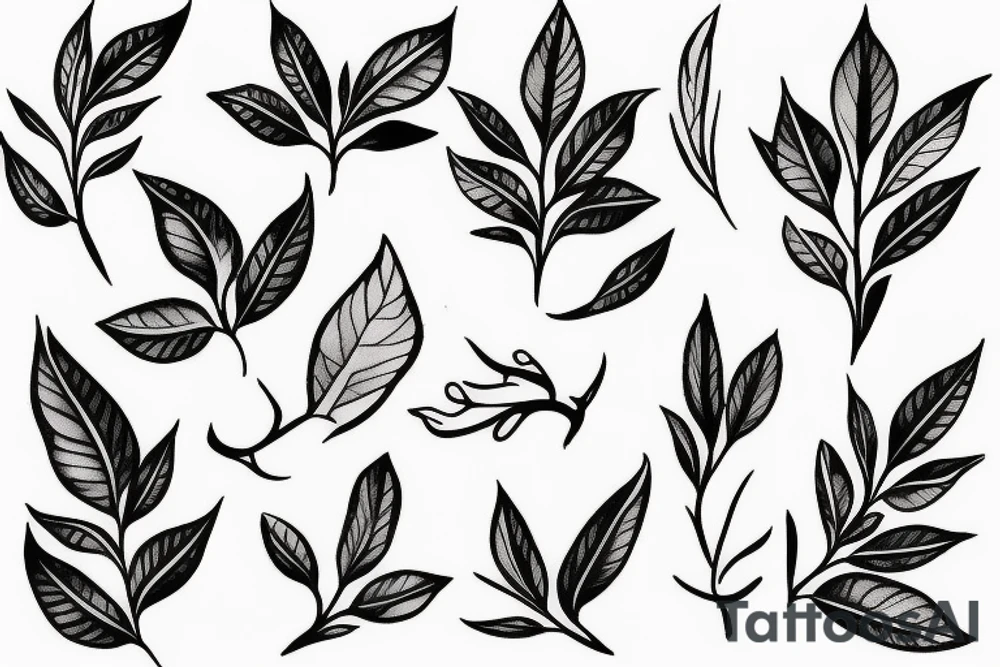 olive and leaf tattoo idea