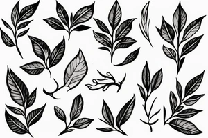 olive and leaf tattoo idea