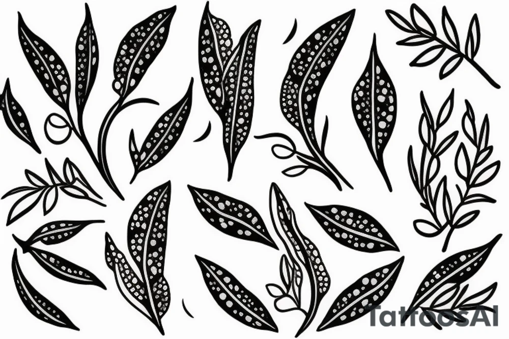 olive and leaf tattoo idea