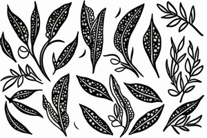 olive and leaf tattoo idea