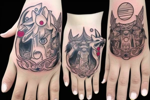 Princess Mononoke on the Hand tattoo idea