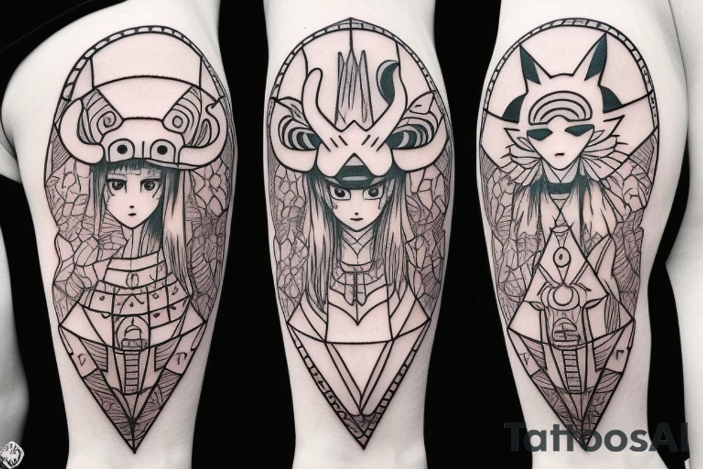 Princess Mononoke by Hayao Miyazaki on the Hands tattoo idea