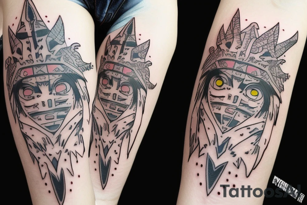 Princess Mononoke by Hayao Miyazaki on the Hands tattoo idea