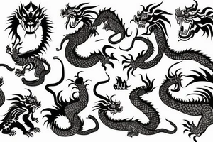 Thai Dragon and tiger tattoo idea