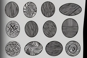 Oval and lines tattoo idea