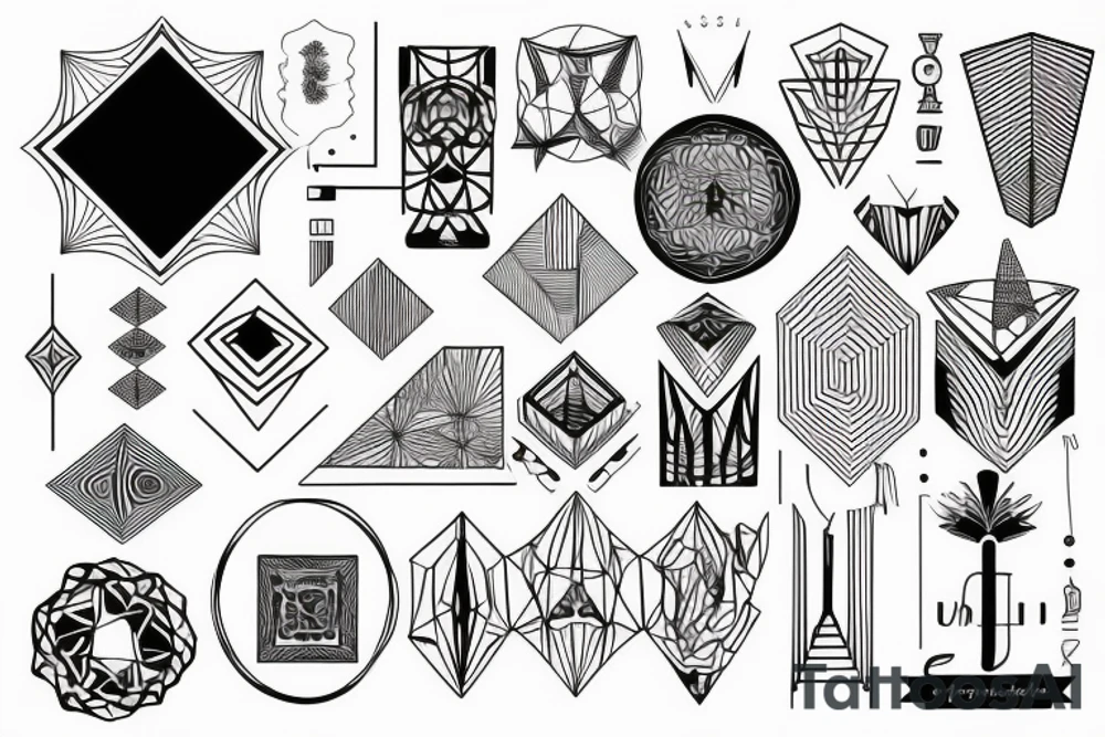 geometric big elements for back wich are completely black tattoo idea geometric big elements for back wich are completely black tattoo idea