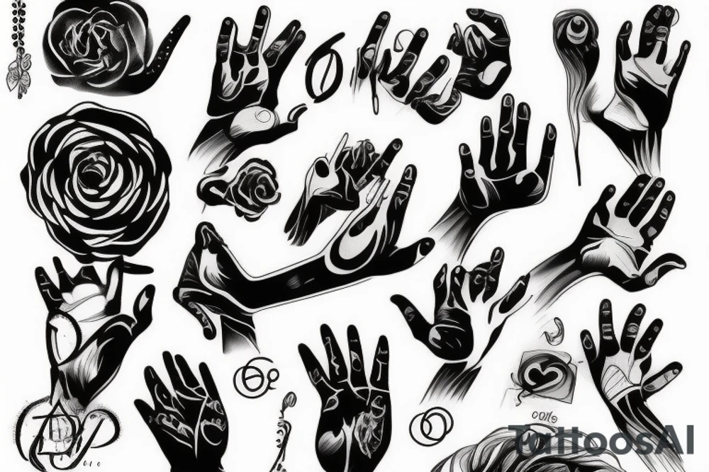 Black Hand on shoulder tattoo idea