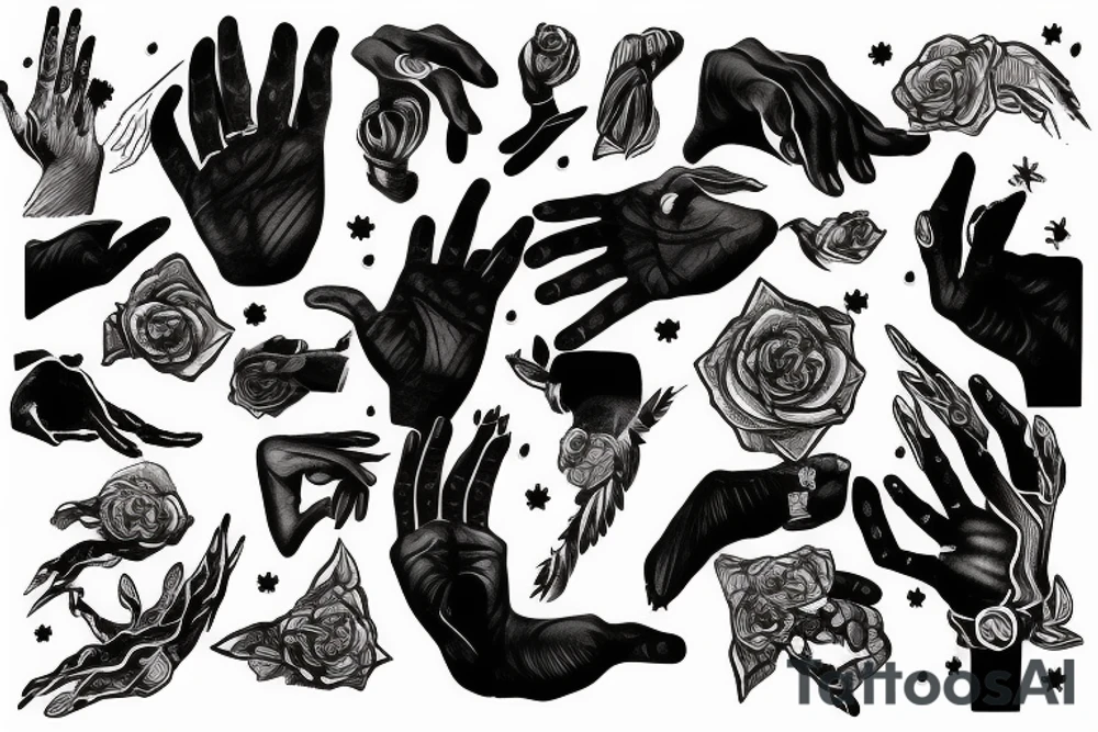Black Hand on shoulder tattoo idea