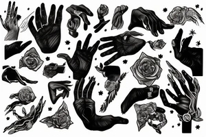 Black Hand on shoulder tattoo idea