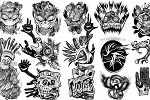 Monster's hand on my shoulder tattoo idea
