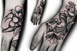 Monster's hand tattoo idea