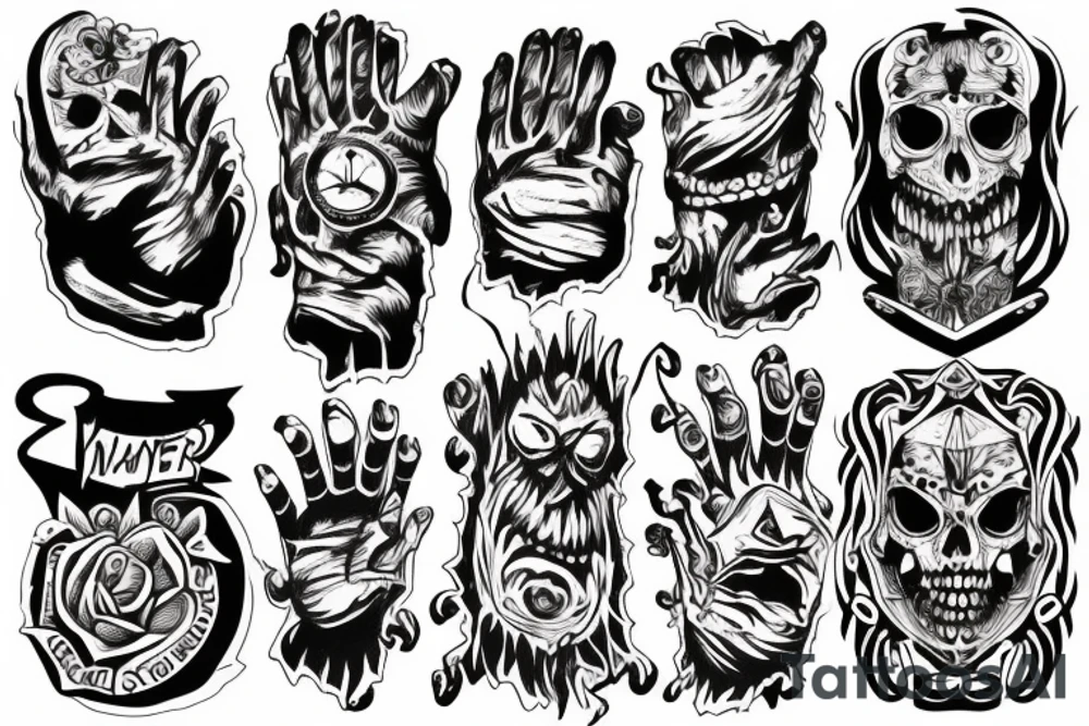 Monster's hand tattoo idea